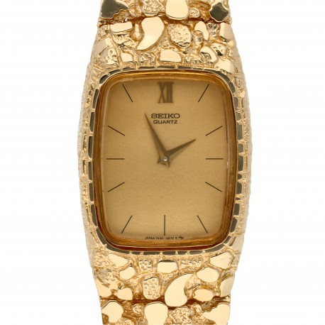 Watch Zegarek Seiko Dress watch rare vintage gold 14 k